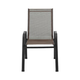 Durras Stackable Dining Chair, Brown 6pcs