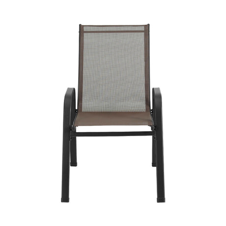 Durras Stackable Dining Chair, Brown 6pcs