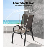 Durras Stackable Dining Chair, Brown 6pcs