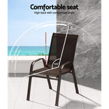 Gardeon Stackable Outdoor Dining Chairs Set