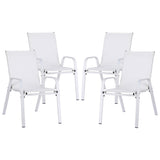 Gardeon 4 Piece Stackable Outdoor Dining Chairs White Grey or Black — Allure Home Collections