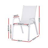 Gardeon 4 Piece Stackable Outdoor Dining Chairs White Grey or Black — Allure Home Collections