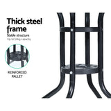 Sellicks Beach Round Tempered Glass Outdoor Dining Table 80cm