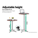 Dunns Creek silver aluminium outdoor bar set with two stools and adjustable table
