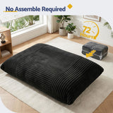 Leura 3 in 1 Convertible Bean Bag Chair, Dark Grey