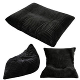 Leura 3 in 1 Convertible Bean Bag Chair, Dark Grey