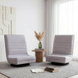Blackheath grey swivel floor chair in a modern living room