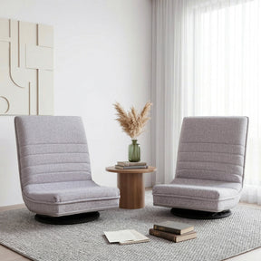 Blackheath grey swivel floor chair in a modern living room