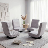 Blackheath grey swivel floor chair in a modern living room