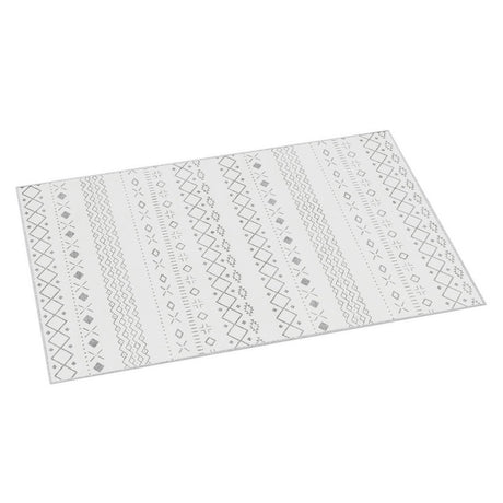 Grey and white bohemian crystal velvet floor rug 200 x 290cm view 7