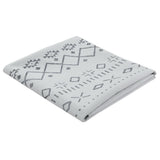Grey and white bohemian crystal velvet floor rug 200 x 290cm view 4