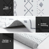 Grey and white bohemian crystal velvet floor rug 200 x 290cm view 6