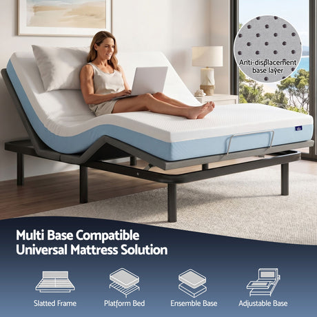 Medium Firm Gel Memory Foam Mattress, 22cm Double