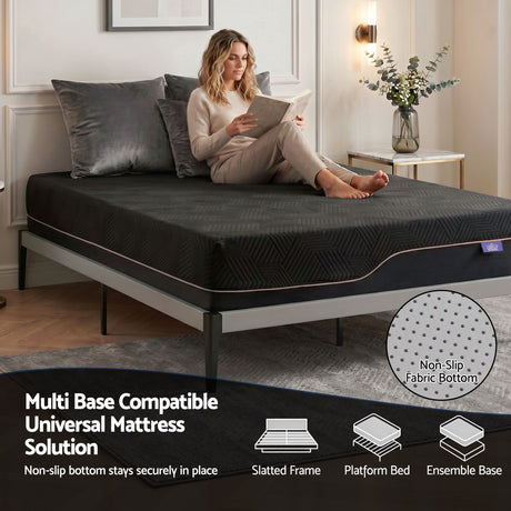 Medium Firm Gel Memory Foam Mattress, 30cm Double