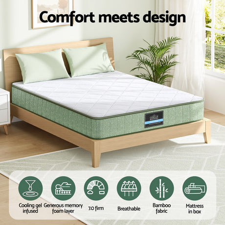 Firm Gel Memory Foam Mattress, 25cm Queen