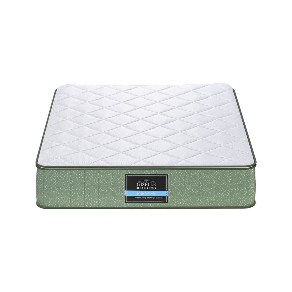 Giselle 25cm Euro Top Dual-Layer Cool Gel Memory Foam Mattress — 7-Zone Charcoal CNC — Allure Home Collections