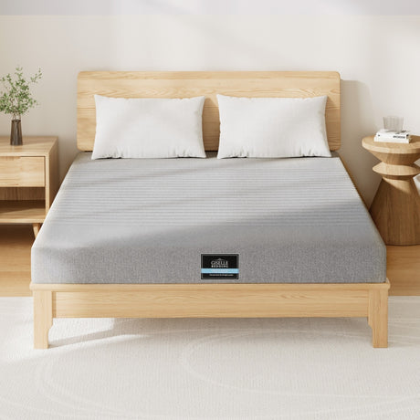 Giselle Bedding 15cm Cool Gel 7-Zone Memory Foam Mattress — Charcoal Foam, Bamboo Cover — Allure Home Collections