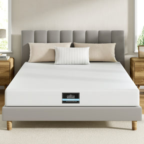 Barbiano 20cm green tea and gel memory foam mattress on a bed base
