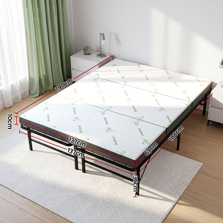 Folding Guest Bed with Mattress, Double