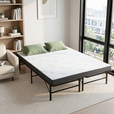 Folding Guest Bed with Mattress, Double