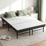 Portable folding guest bed with foam mattress, queen