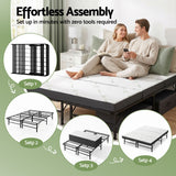 Portable Folding Guest Bed with Foam Mattress, Queen