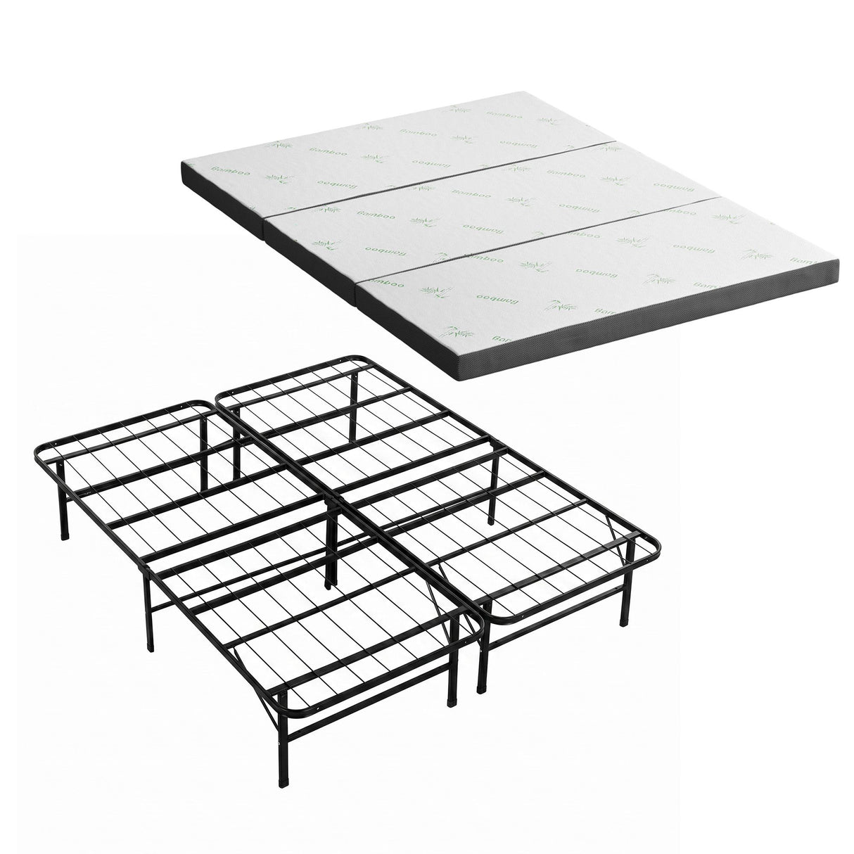Portable Folding Guest Bed with Foam Mattress, Queen