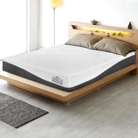 Medium Firm Gel Memory Foam Mattress, 21cm Queen - Allure Home Collections