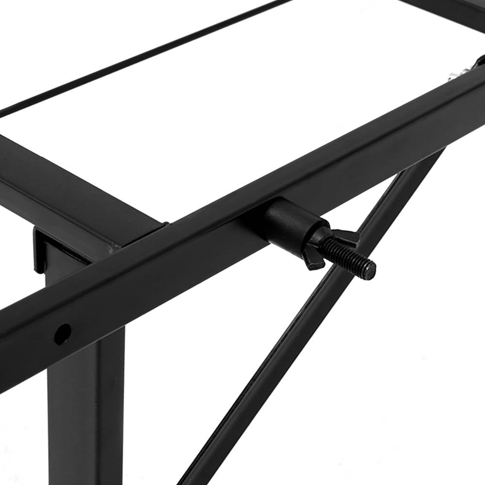 Artiss folding double metal base in use with mattress — Allure Home Collections