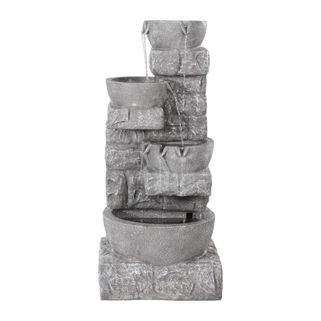 Elegant Solar-Powered 4-Tier Fountain Feature
