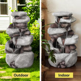 Elegant 4-Tier Solar Fountain Water Feature