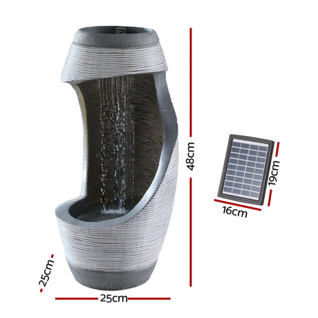 Solar-Powered Elegant Water Fountain Bird Bath
