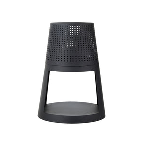 Myponga deep bowl iron outdoor fire pit with mesh screen and log storage