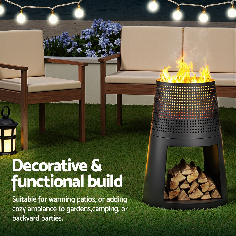 Deep Bowl Iron Outdoor Fireplace Fire Pit