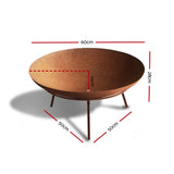 Nightcliff Rustic Fire Pit, 60cm Iron