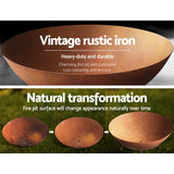 Katherine Rustic Fire Pit, 70cm Steel