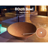 Port Elliot Rustic Fire Pit Bowl, 80cm Steel