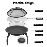 Parap Folding Fire Pit BBQ, 76cm Steel