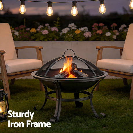 Emu Bay 2 in 1 Fire Pit, 56cm Steel