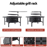 Stokes Bay 3 in 1 Fire Pit BBQ, 91cm