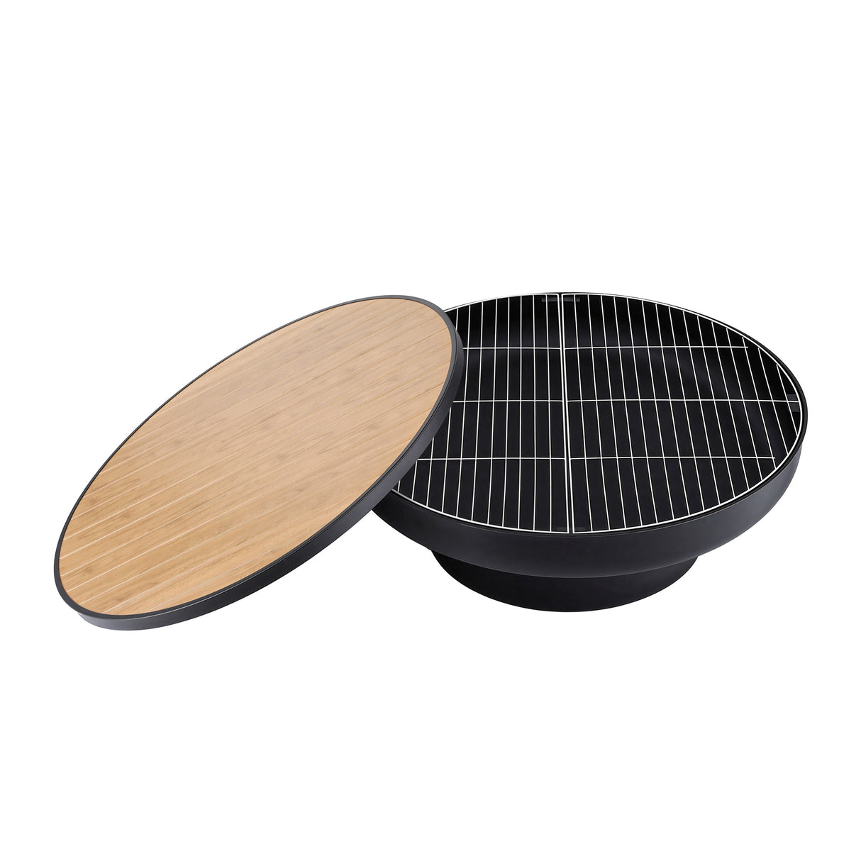 Vivonne 3 in 1 Fire Pit Table, Steel