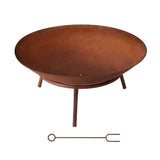 Cape Borda Rustic Fire Pit Bowl, 56cm Iron