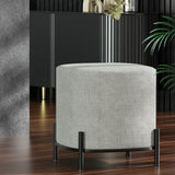 Artiss Gladstone Square Linen Foot Stool Grey — Allure Home Collections