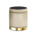 Artiss Tufted Velvet Storage Ottoman with Gold Accent Charcoal Grey Cream or Green — Allure Home Collections