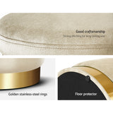 Artiss Tufted Velvet Storage Ottoman with Gold Accent Charcoal Grey Cream or Green — Allure Home Collections