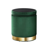 Artiss Tufted Velvet Storage Ottoman with Gold Accent Charcoal Grey Cream or Green — Allure Home Collections