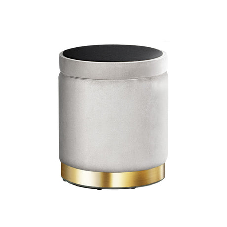 Artiss Tufted Velvet Storage Ottoman with Gold Accent Charcoal Grey Cream or Green — Allure Home Collections