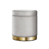 Artiss Tufted Velvet Storage Ottoman with Gold Accent Charcoal Grey Cream or Green — Allure Home Collections