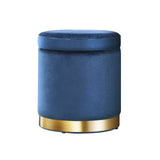 Artiss Tufted Velvet Storage Ottoman with Gold Accent Charcoal Grey Cream or Green — Allure Home Collections