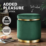 Artiss Tufted Velvet Round Ottoman Pouffe Cream Green or Navy — Allure Home Collections